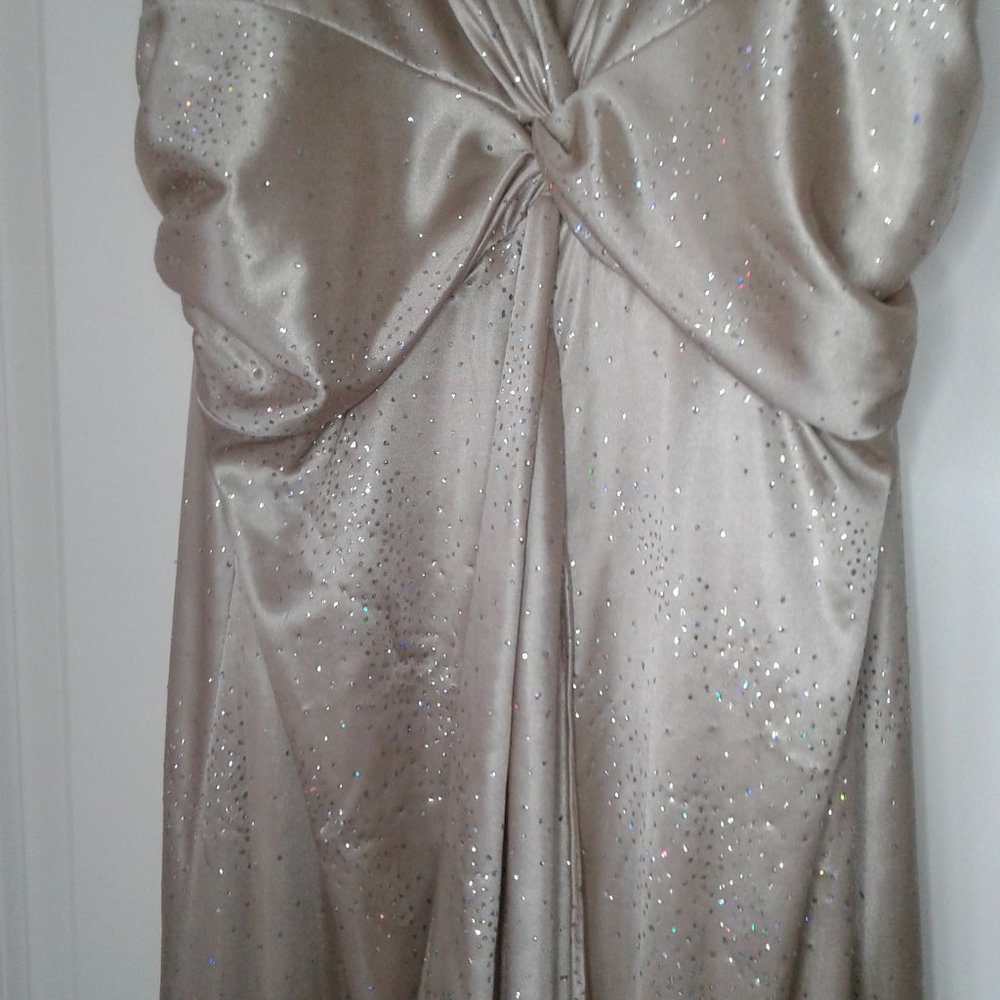 Onyx Nite Gold shimmer evening gown 10 EUC - Picture 2 of 5